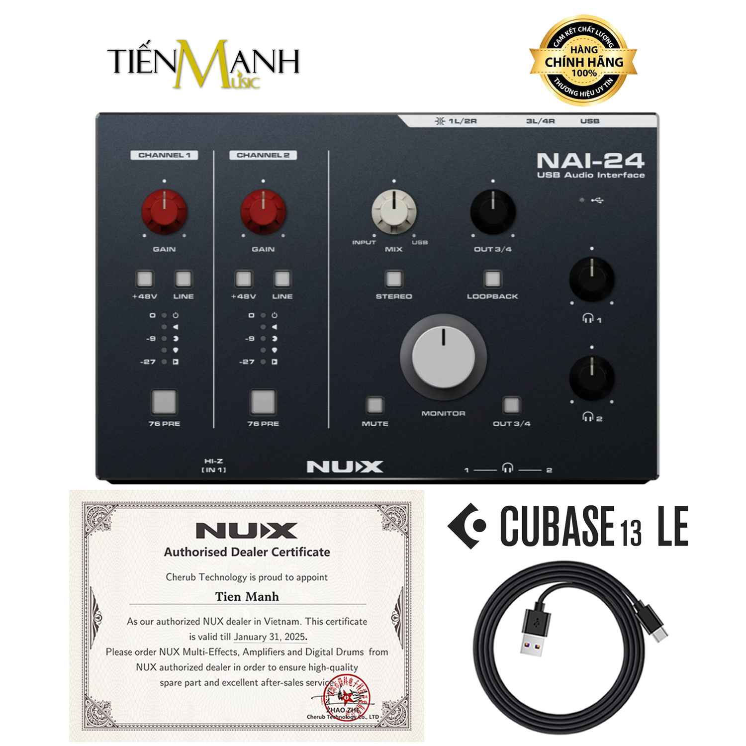 Soundcard Nux NAI24 USB Audio Interface